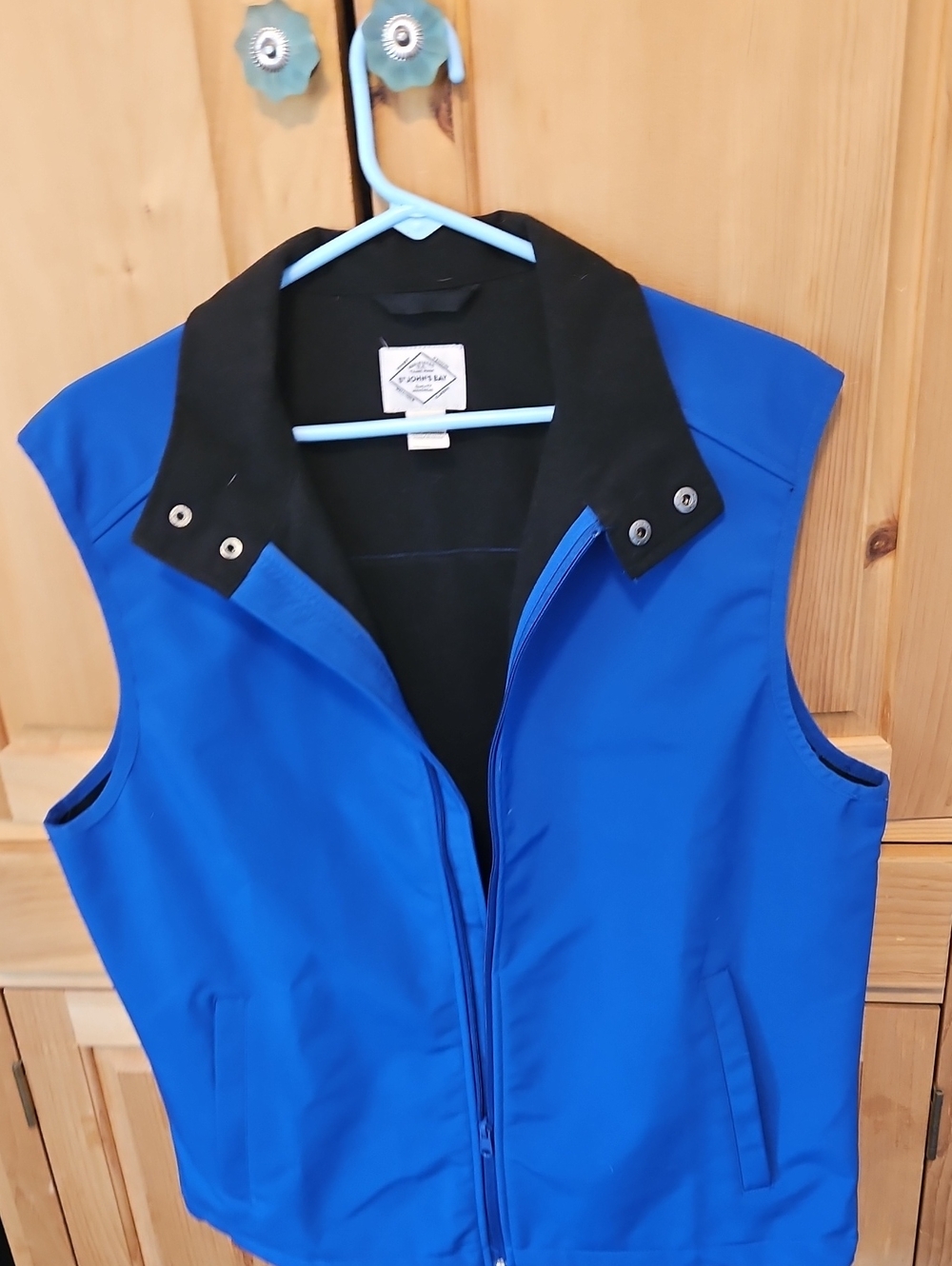 St. John's Bay Blue And black Vest with Hanger detail,